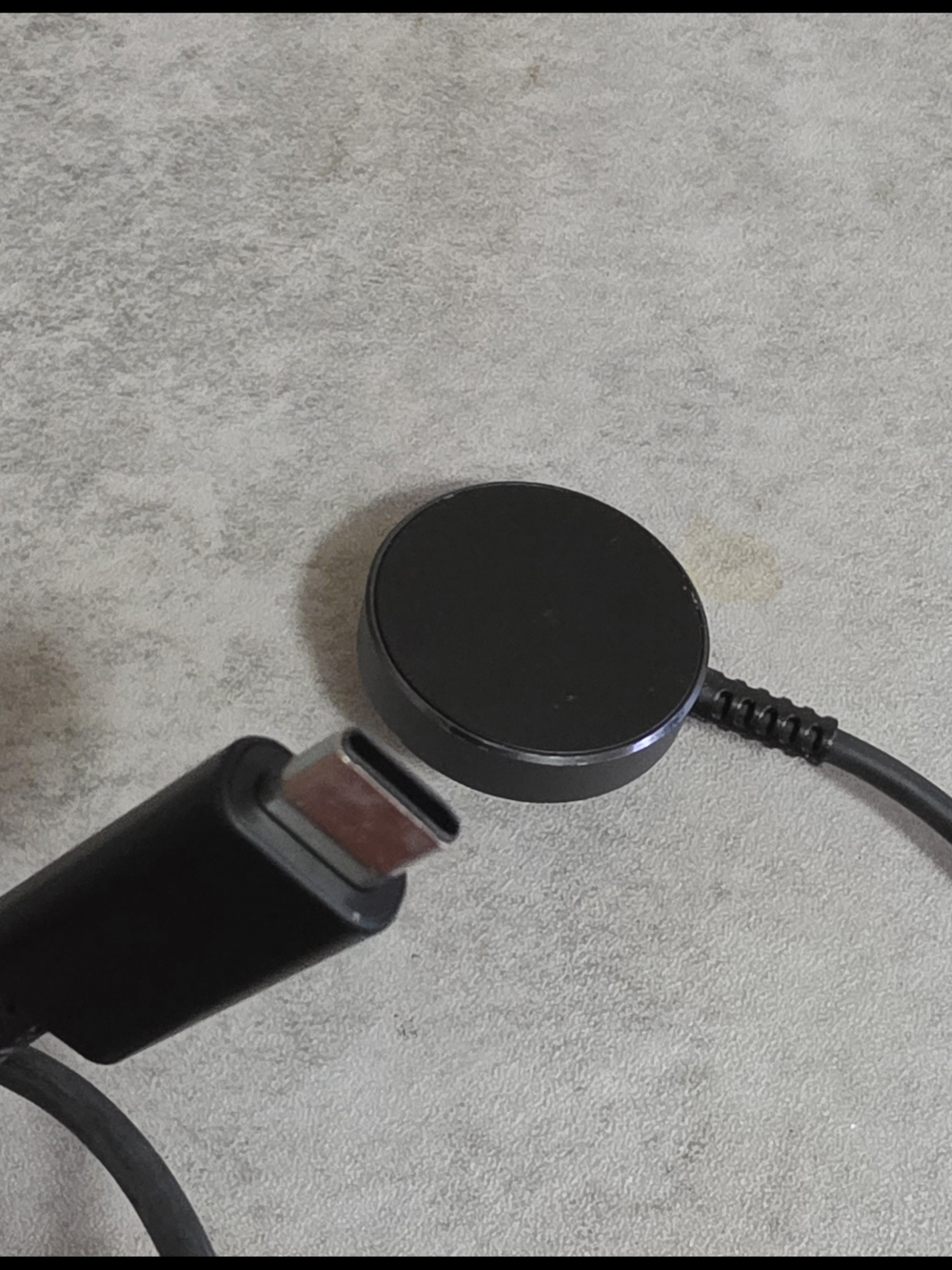 Samsung Galaxy Watch Magnetic USB-C Charging Cable w/ Round Magnetic Pad - Black